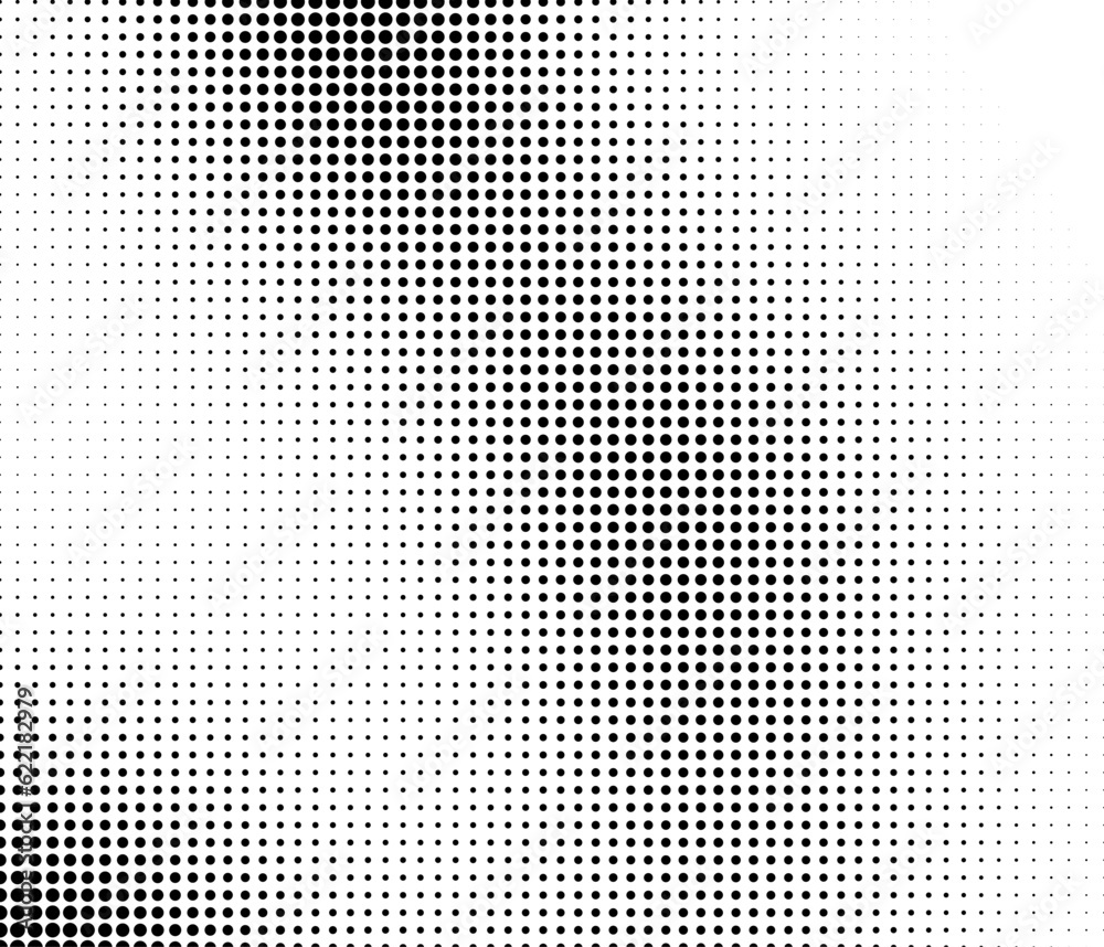 Abstract halftone wave dotted background. Futuristic twisted grunge pattern, dot, circles. Vector modern optical pop art texture for posters, business cards, cover, labels mock-up, stickers layout