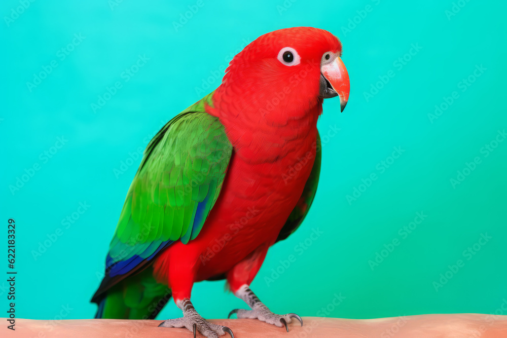 Very cute Eclectus in nature, national geography, Wide life animals. AI Generated.