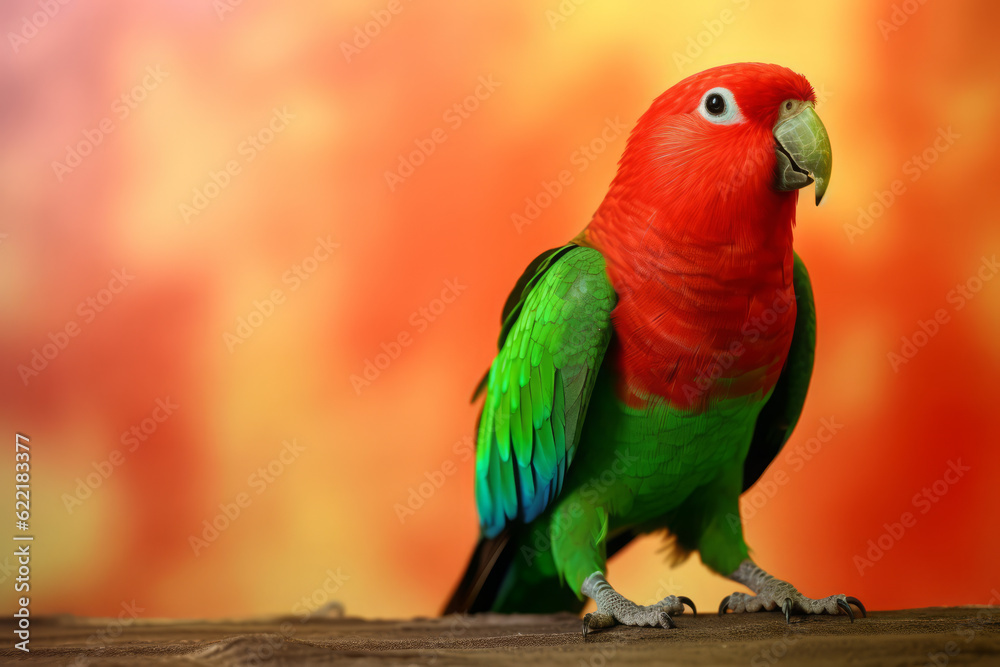 Very cute Eclectus in nature, national geography, Wide life animals. AI Generated.