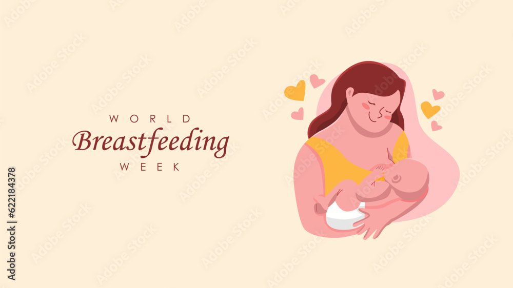 world breastfeeding week banner template horizontal world breastfeeding week banner template horizontal