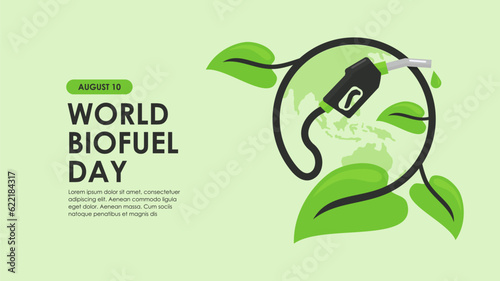 world biofuel day banner template