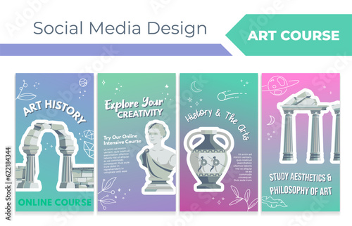 Network stories collection for art course offer