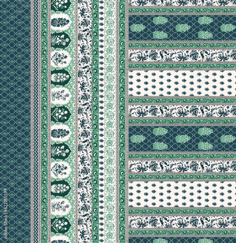 textile and digital seamless traditional thai pattern vector design 