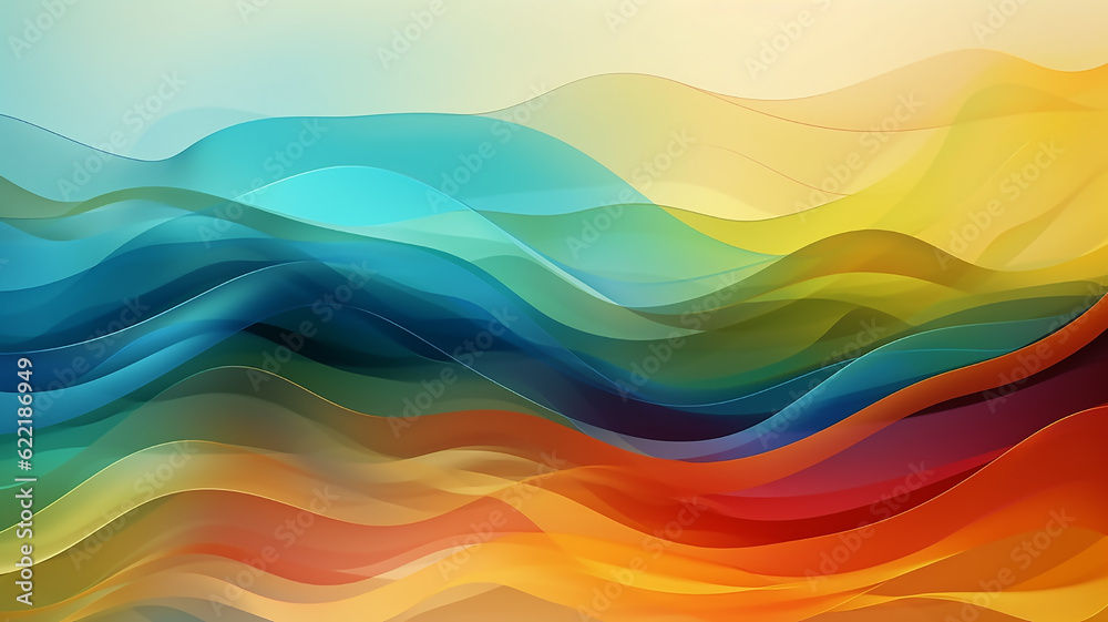 Abstract rainbow background, waves Abstract rainbow background, waves