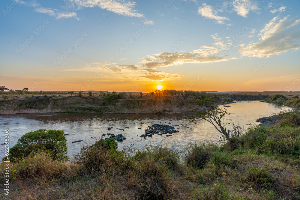 Sunset in Kenya, Masai Mara