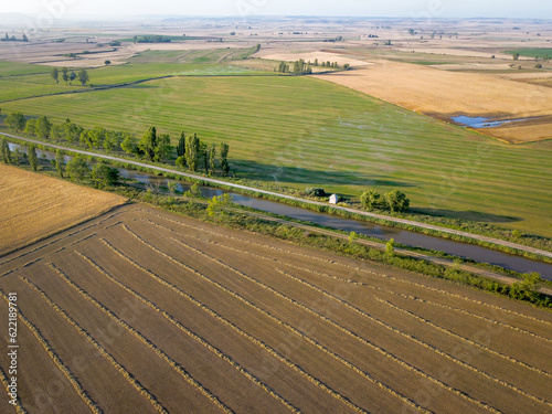 Scenic Canal de Castilla: An Aerial Perspective