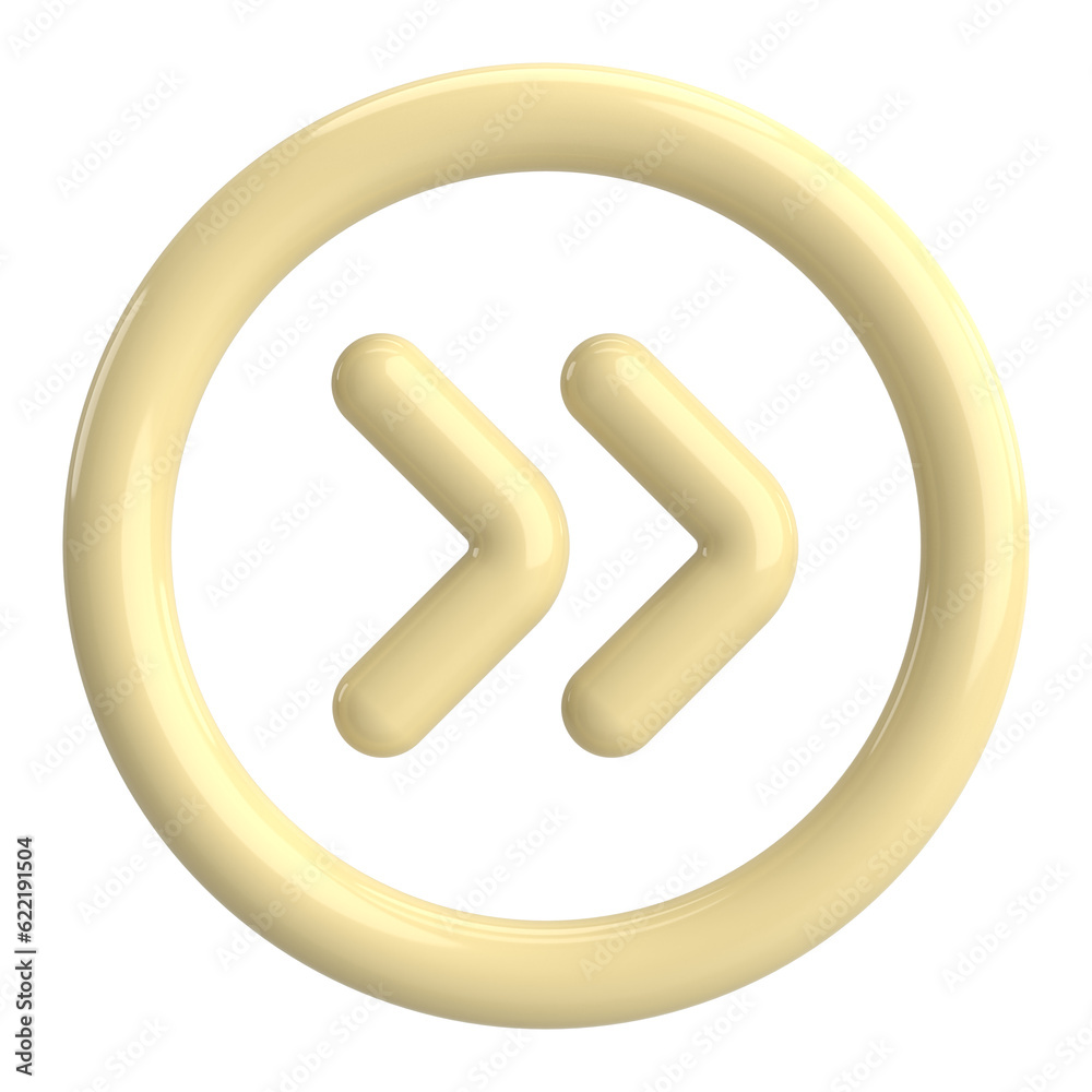 Next button. Continue button. 3D illustration. Next button. Continue button. 3D illustration.