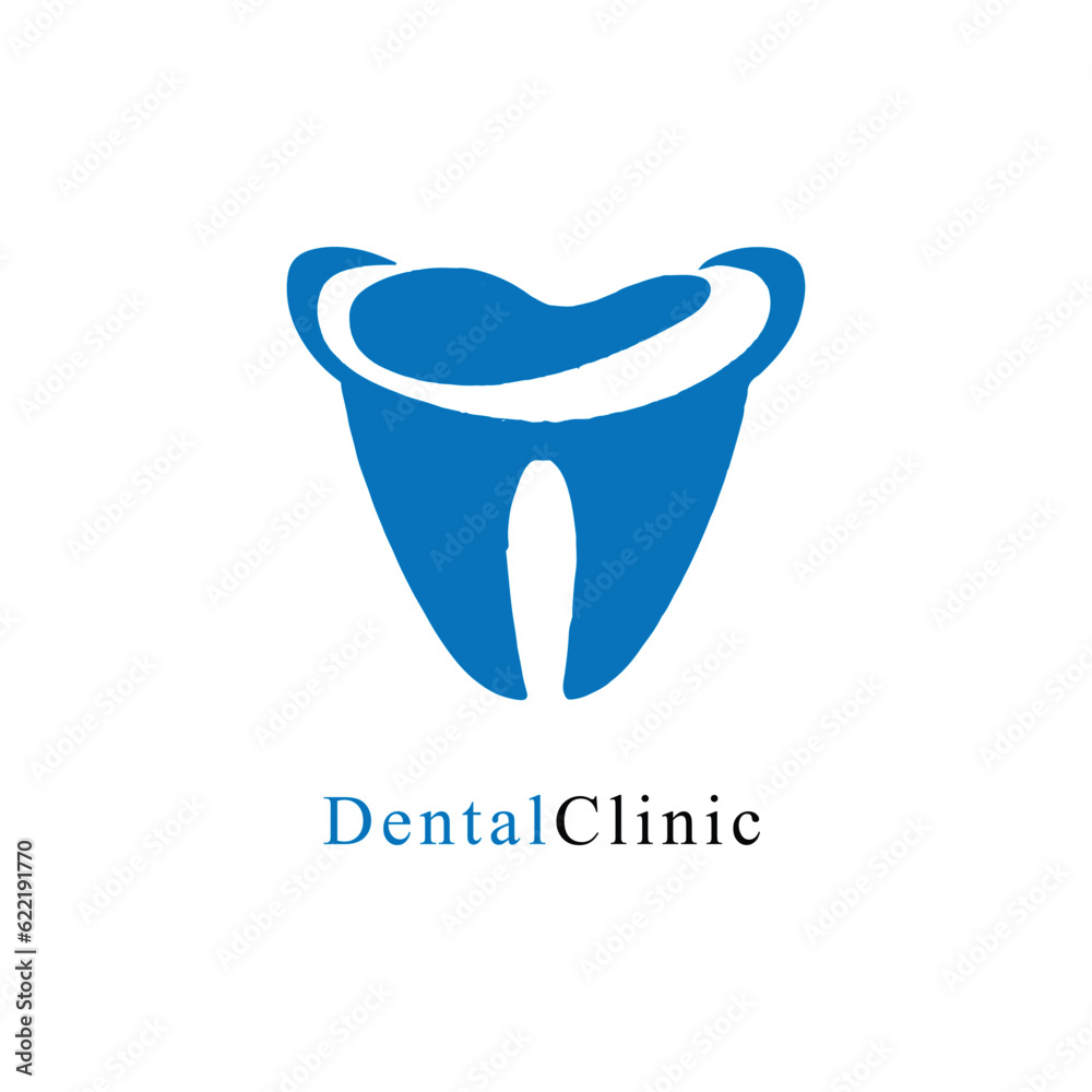 Free vector modern logo of a dental clinic