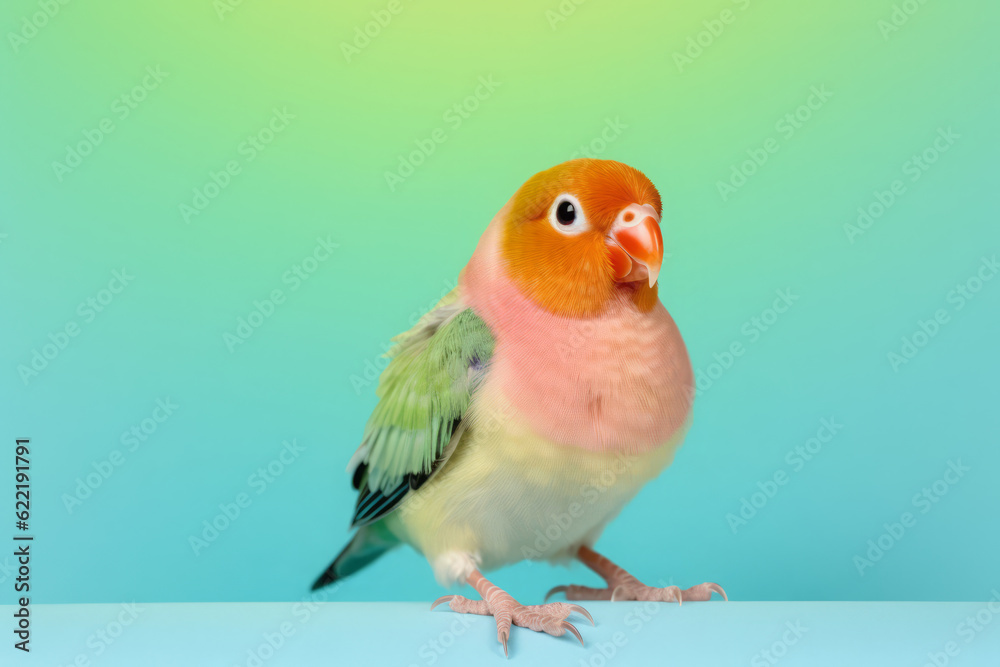 Very cute Lovebird in nature, national geography, Wide life animals. AI Generated.
