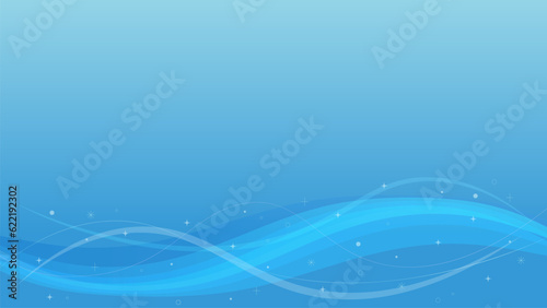 キラキラした水色のウェーブのベクター背景画像