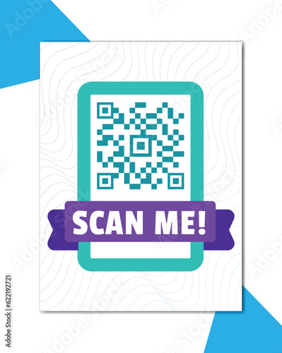 QR Code Scanner Scan Me for shope and poster design