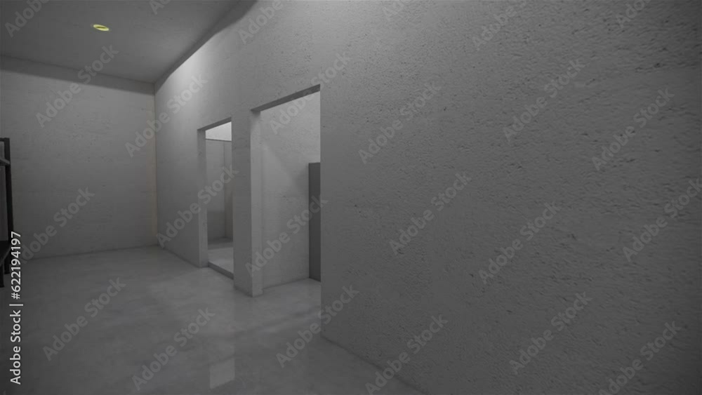 Locker room and shower room 3d rendering Locker room and shower room 3d rendering