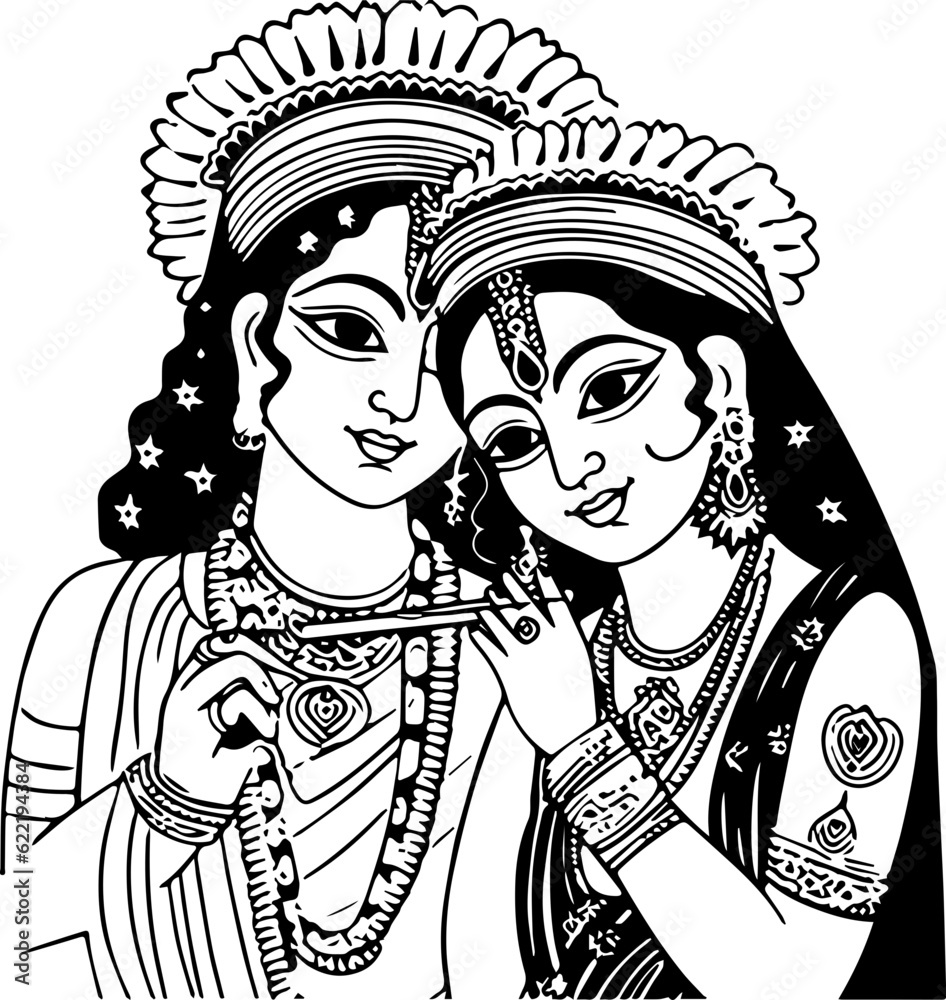 Radha krishna images and white background