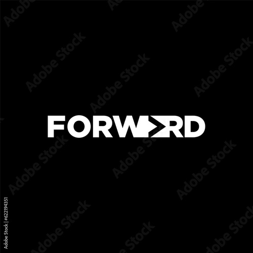 Forward typhography logo vector illustration
