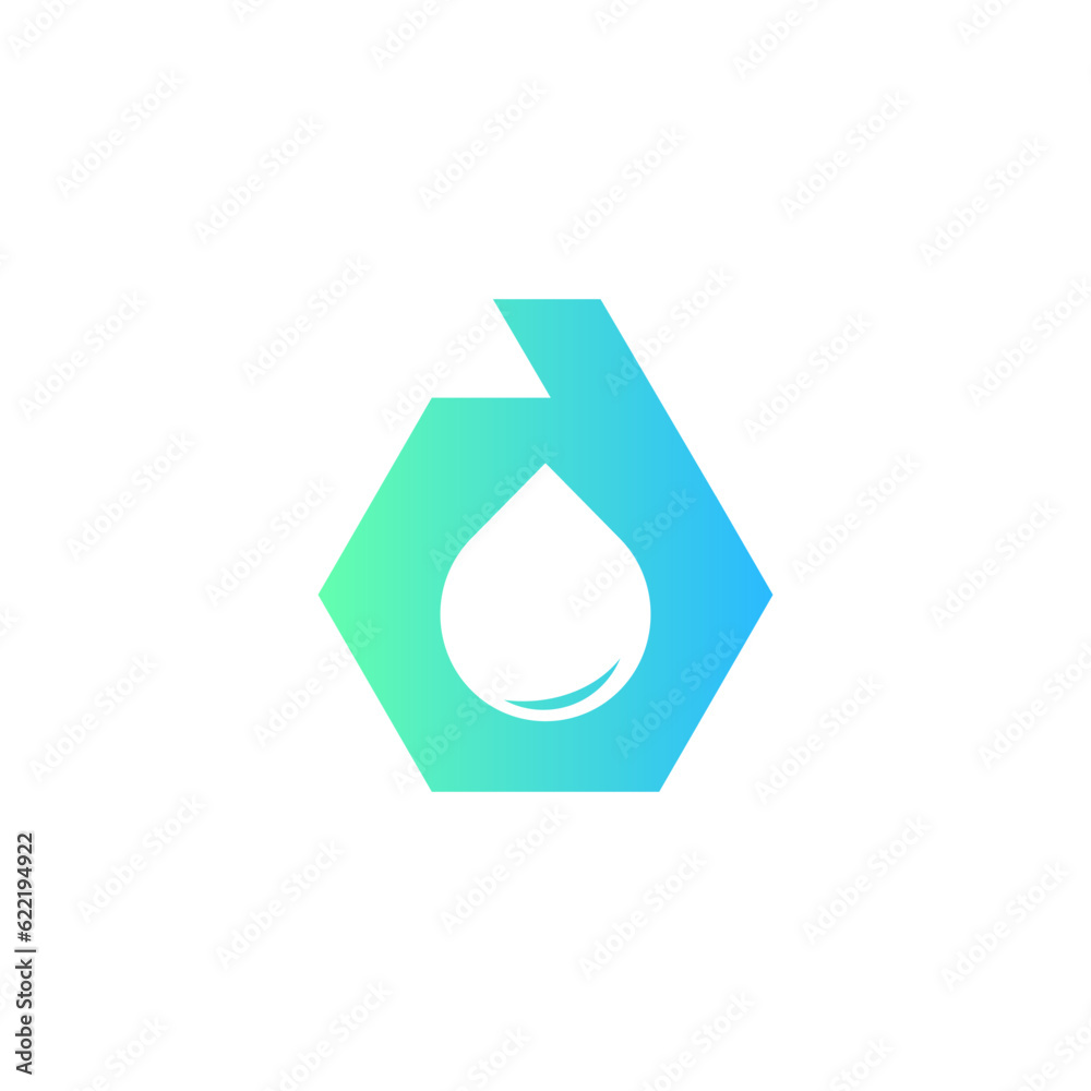 D and water drop logo vector illustration D and water drop logo vector illustration