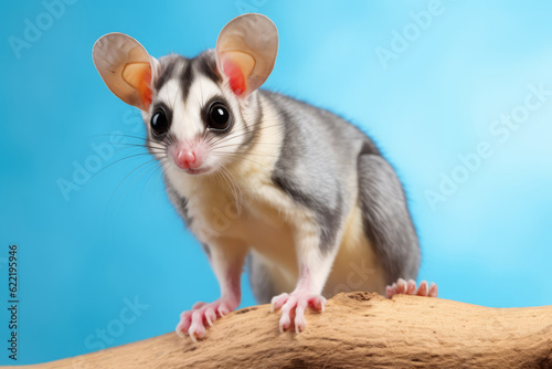 Very cute Sugar Glider in nature, national geography, Wide life animals. AI Generated. 