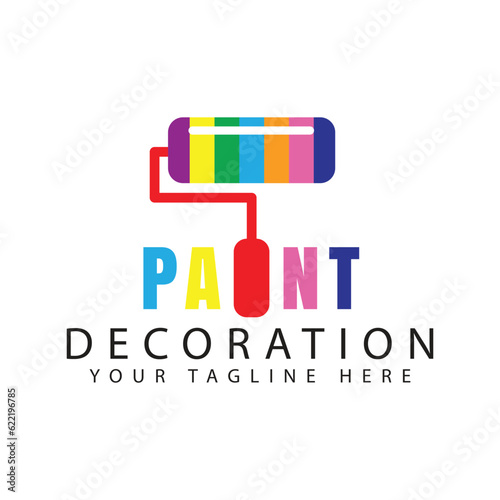 House paint logo design template. Vector illustration