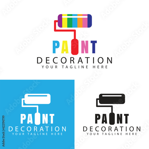 House paint logo design template. Vector illustration