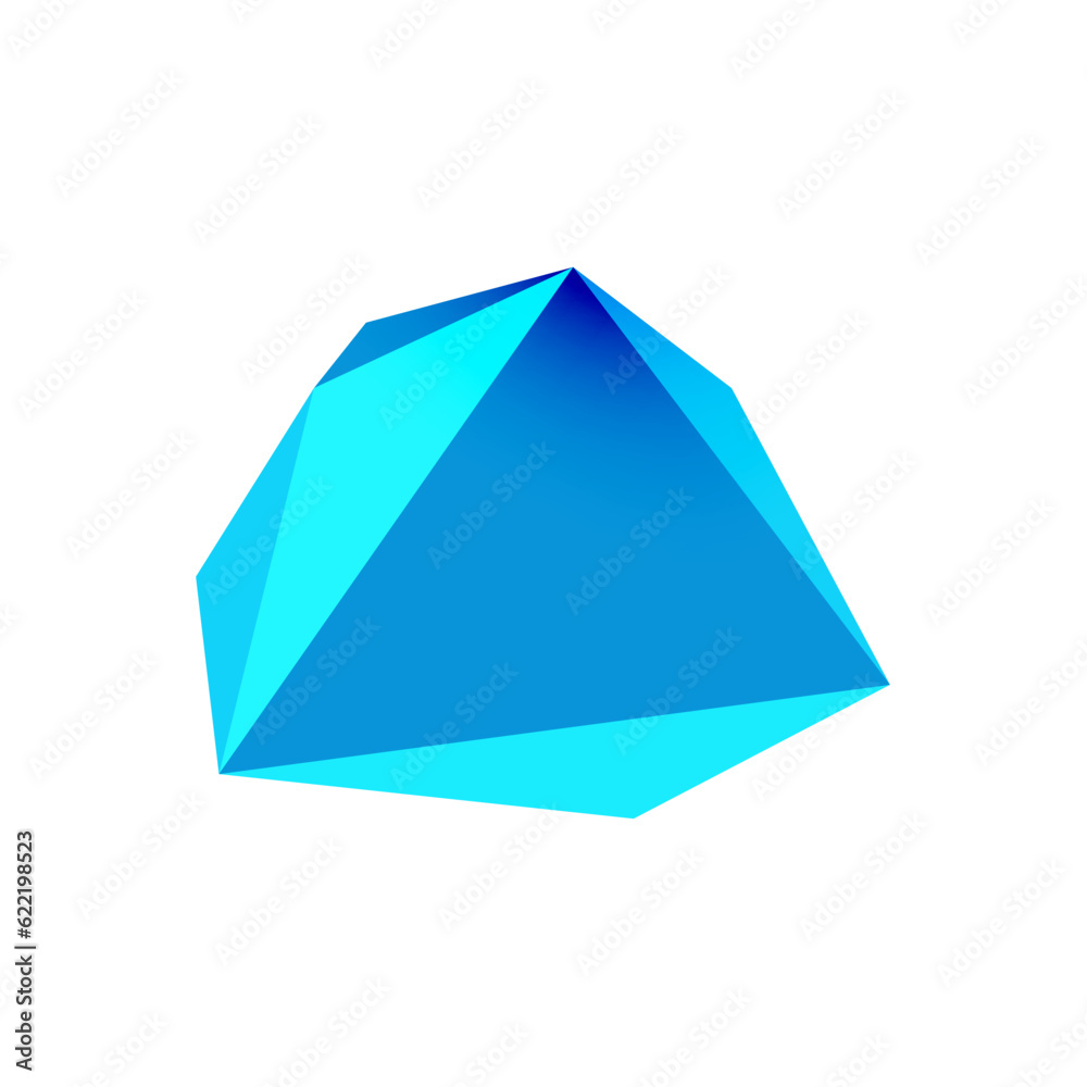Abstract low poly stone design. Geometric 3d vector design element Abstract low poly stone design. Geometric 3d vector design element