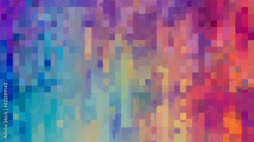 Abstract and colorful pixel background