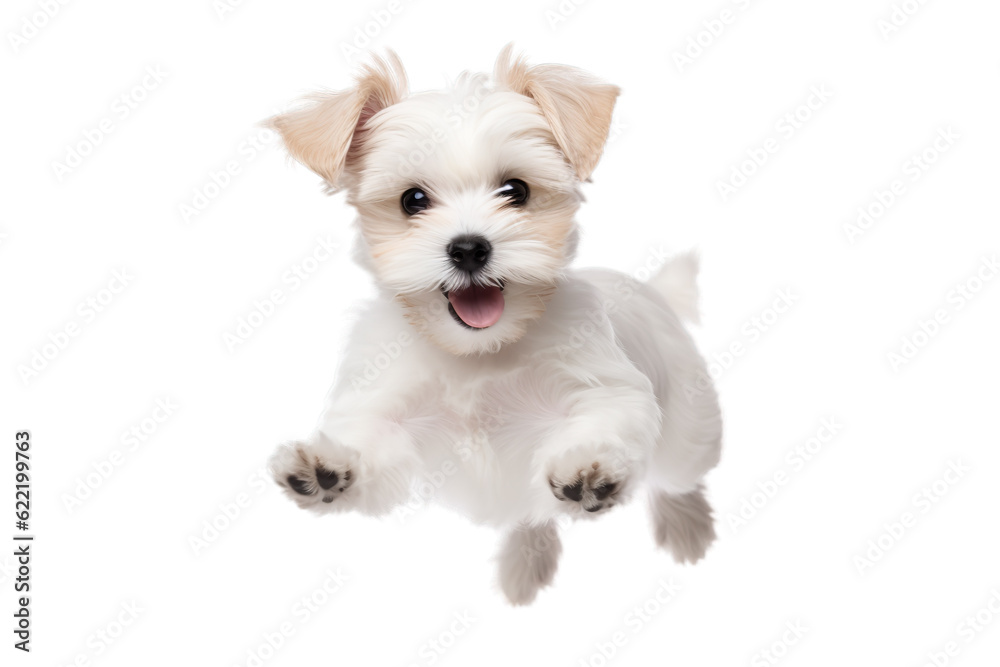 White Terrier Puppy - Isolated on White White Terrier Puppy - Isolated on White