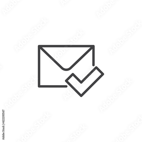 E-mail confirmation line icon