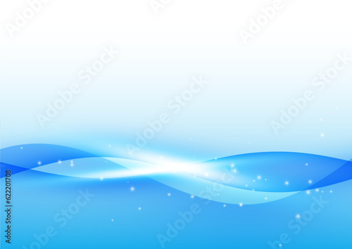 潤いのある青の抽象ウェーブ