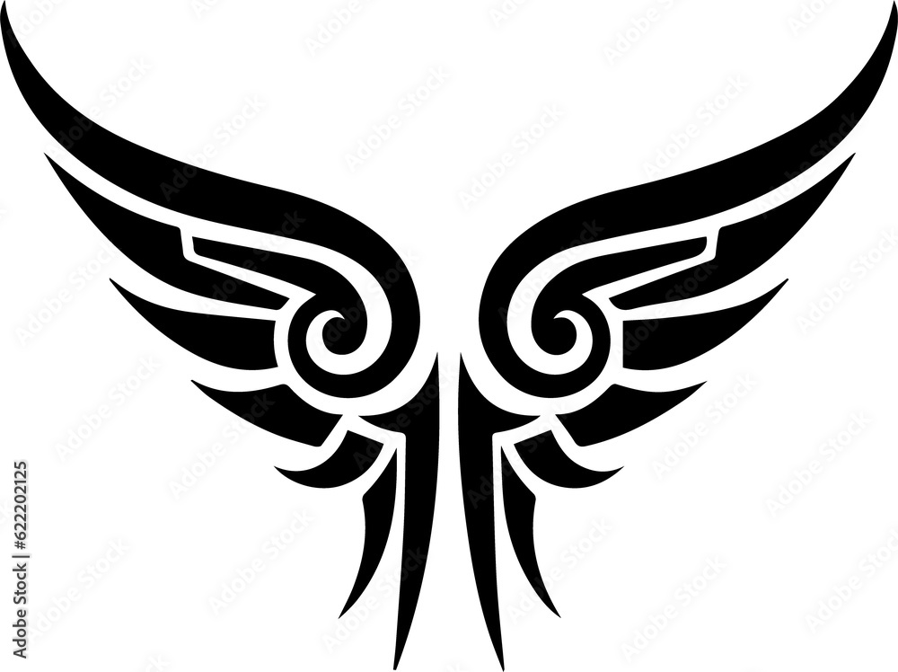 Obraz premium Wing Tribal Tattoo 