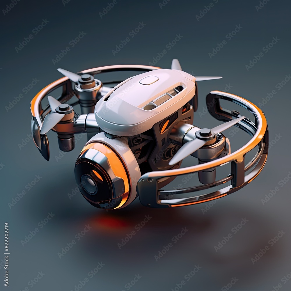 small consumer drone - design concept created using generative AI tools