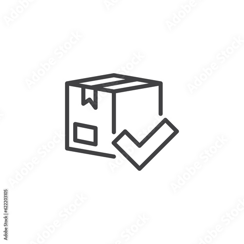 Confirmed parcel line icon