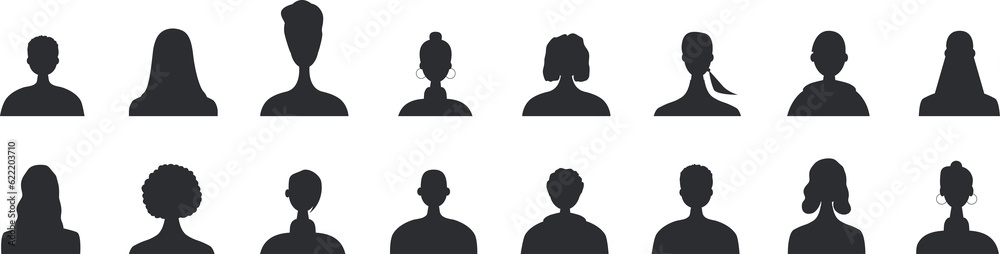 Icons of different people. Modern design. Icons of different people. Modern design.