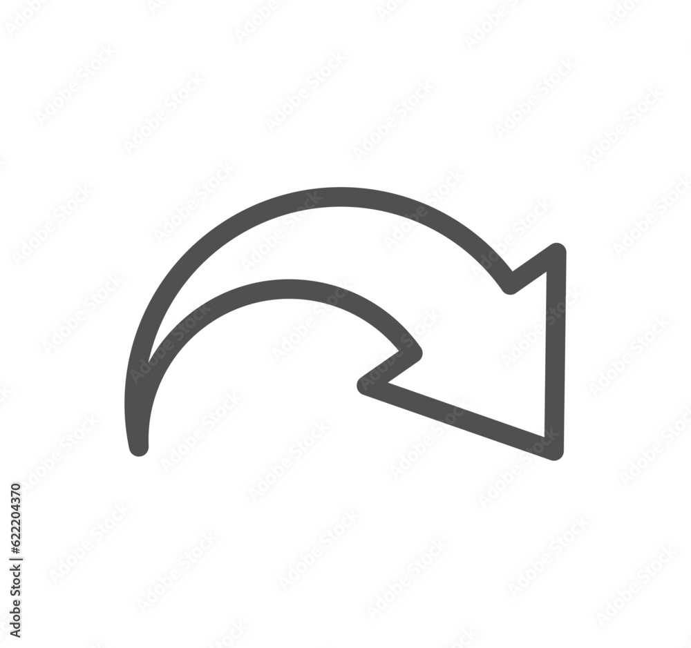 Interface arrows related icon outline and linear vector.
