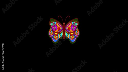 Battito di ali di farfalla colorata photo