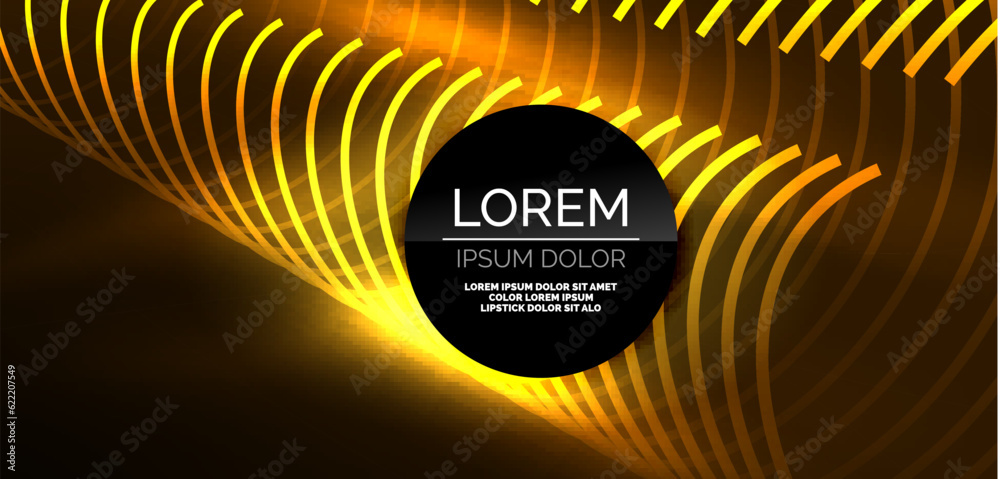 Neon lines and waves abstract background. Techno glowing neon shapes vector illustration for wallpaper, banner, background, landing page, wall art, invitation, prints, posters Neon lines and waves abstract background. Techno glowing neon shapes vector illustration for wallpaper, banner, background, landing page, wall art, invitation, prints, posters
