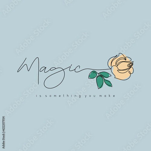Magic is something you make typography slogan for t shirt printing, tee graphic design.  