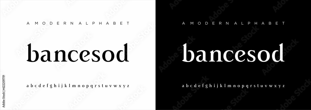 Fototapeta premium a modern minimalist geometric font typeface design