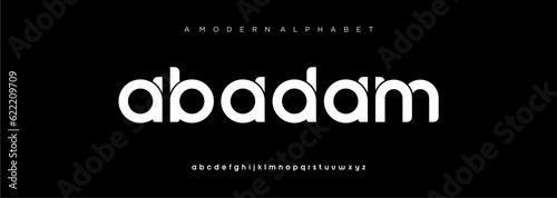 a modern minimalist geometric font fashion typeface design