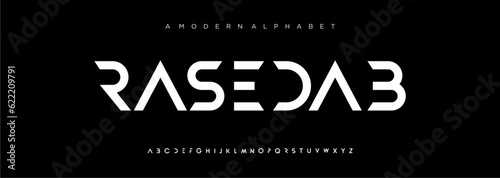 a modern minimalist geometric font fashion typeface design