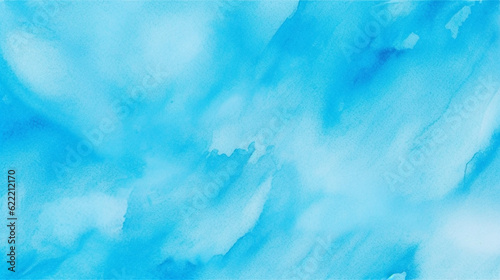 Abstract blue sky watercolour ink backdrop background © alisaaa