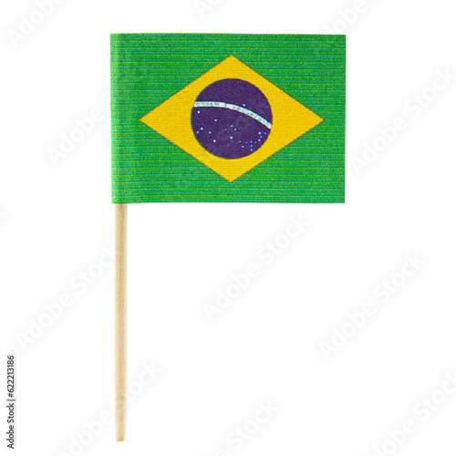 isolated minature flag, country brazil
