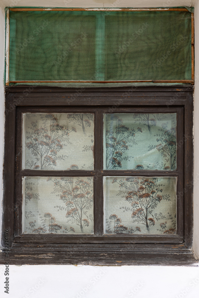 Fototapeta premium Old wooden window in the wall