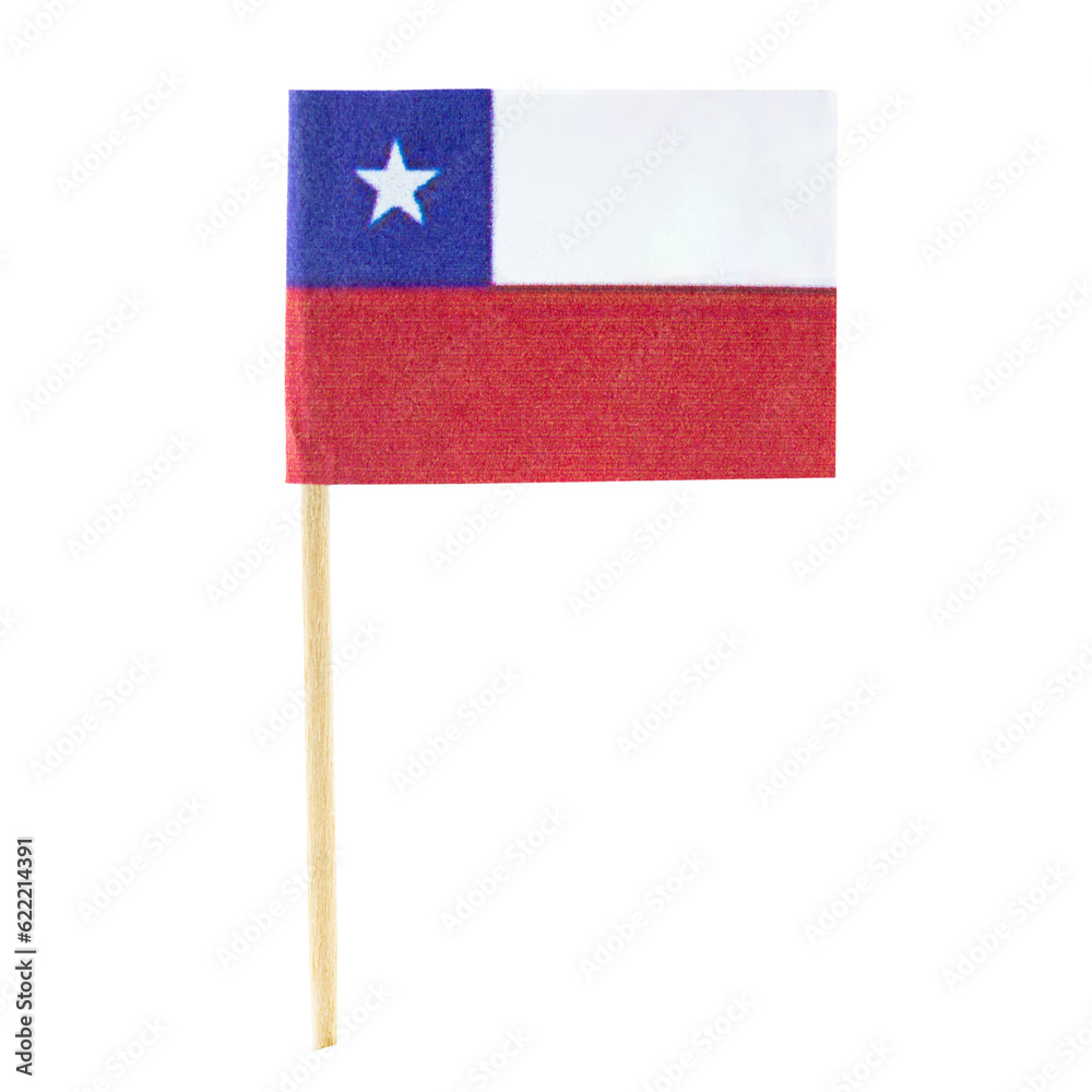 isolated minature flag, country chile isolated minature flag, country chile