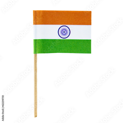 isolated minature flag, country india