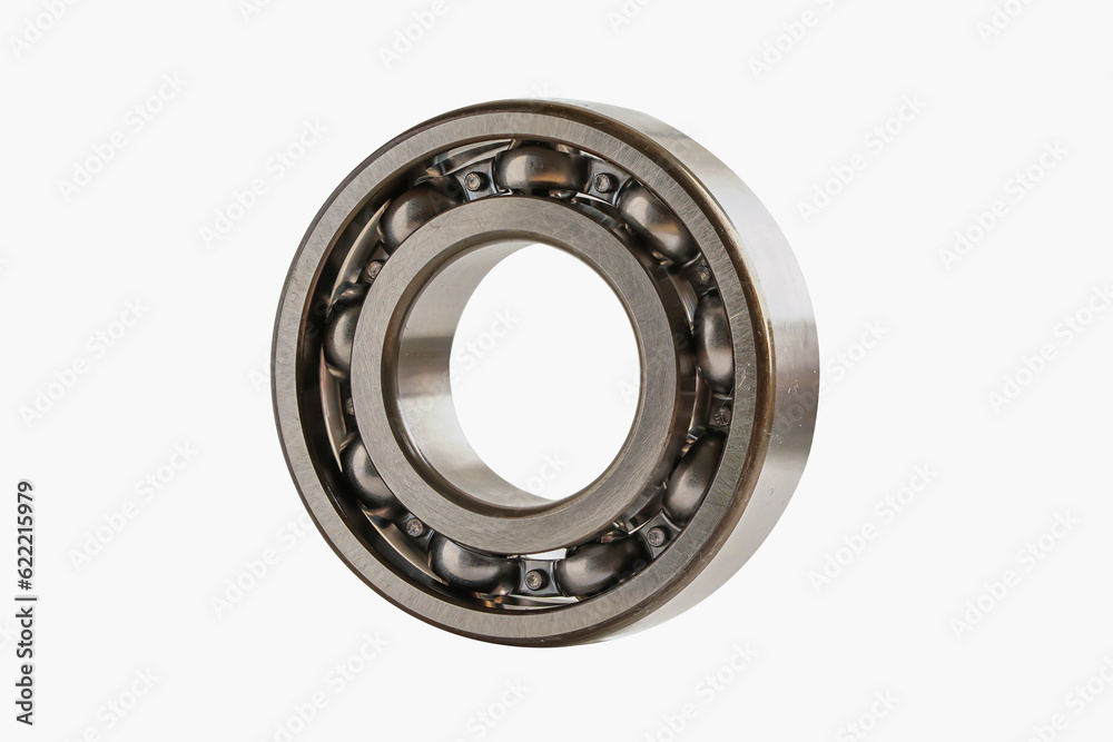 Bearing isolated on white background with clipping path, mechanical engine component. Bearing isolated on white background with clipping path, mechanical engine component.