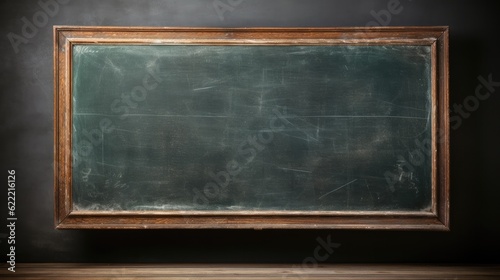Wooden school blackboard background with empty space for text