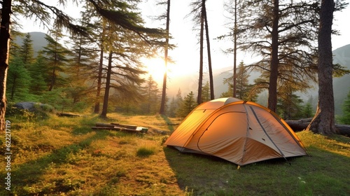 Camping trips in breathtaking natural parks and unspoiled wilderness areas. Pitch your tent amidst serene surroundings. Generated by AI.