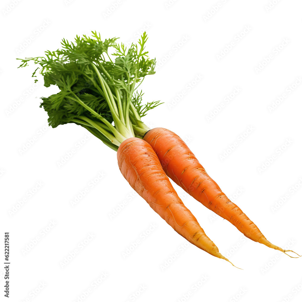 carrots on a white - obrazy, fototapety, plakaty 