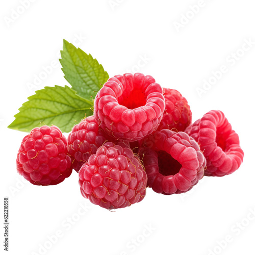 raspberries isolated