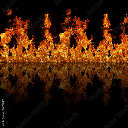 Fire with mirror