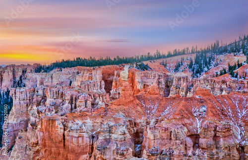 Landscape view of Bryce Canyon National Park in Utah, USA